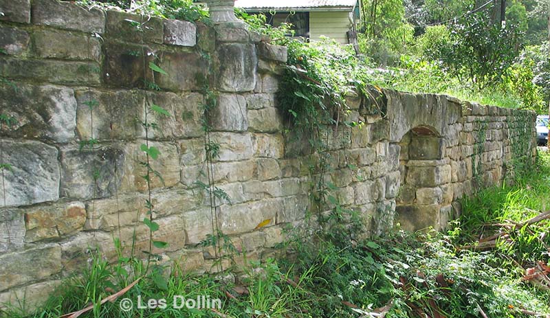 remains of james singleton'sstone millhouse at dillons creek -photo by Les Dollin