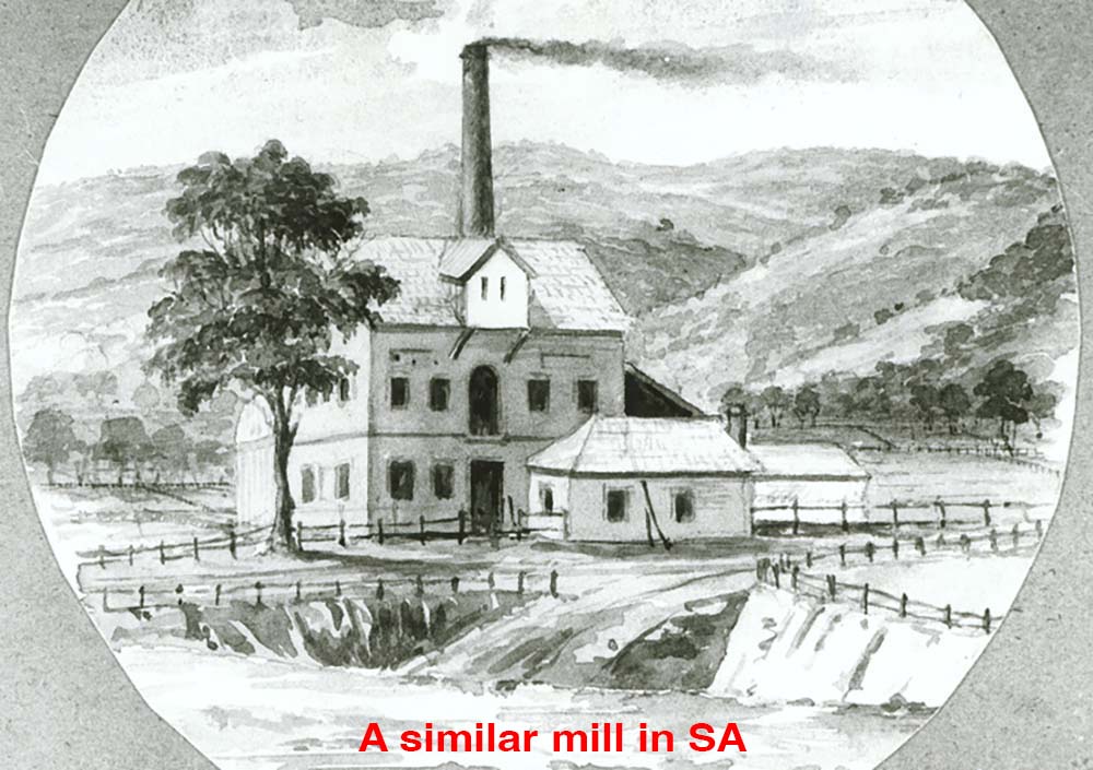 A two storey steam flour mill at Hackney, SA