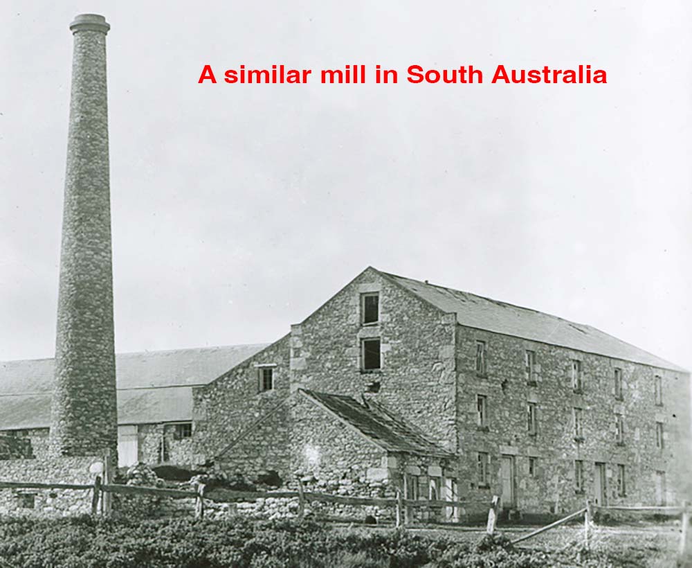 A three stroey steam flour mill in Adlinga, SA. 