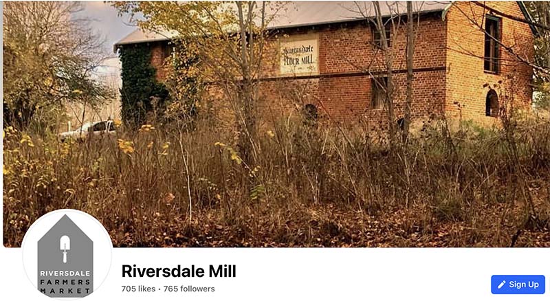 The old brick Riversdale Flour Mill in Tasmania